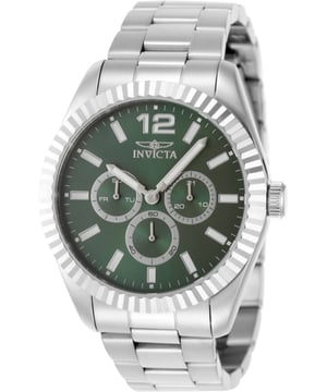 El Invicta 49514 tiene una caja de acero inoxidable de 43 millimetros con una esfera verde.
Esta modelo funciona con un movimiento de Cuarzo preciso.
Resistencia a la presión de aqua de 5 bares.
Este modelo es parte de la colección Invicta Specialty.

2 años de garantía Invicta.