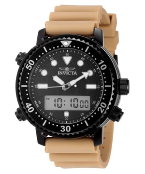 De Invicta 49452 heeft een roestvrijstalen horlogekast van 46 millimeter met een zwarte wijzerplaat.
Dit model wordt aangedreven door een accuraat Quartz uurwerk.
5 bar waterdicht.
Dit model is onderdeel van de Invicta Pro Diver collectie.

Inclusief 2 jaar garantie.