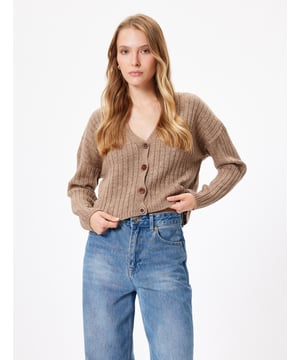 -Erneuert -Mit Knöpfen -Regular -Ohne Tasche -Normale Länge -Langärmelig -V-Kragen -Cardigan