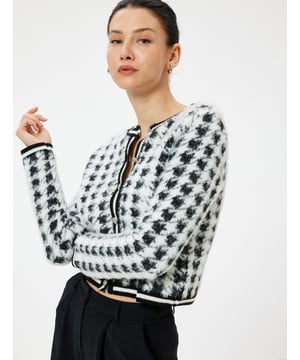 -Mit Knöpfen -Regular -Ohne Tasche -Normale Länge -Langärmelig -Rundhalsausschnitt -Cardigan