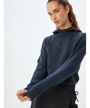 -Mit Aufdruck -Wasserbasierter Druck -Motto/Schriftzug -Relax -Ohne Tasche -Normale Länge -Reglan- Ärmel -Langärmelig -Kapuzenkragen -Sweatshirt