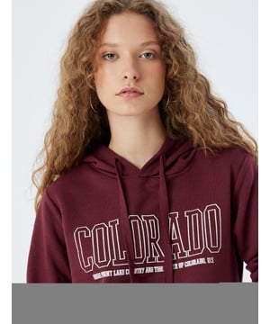 -Softshell -Mit Aufdruck -Puffdruck -College -Relax -Kängurutasche -Normale Länge -Langärmelig -Kapuzenkragen -Sweatshirt