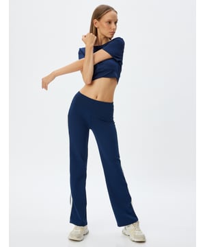 gefragmenteerd Slim Flare zonder zak Volledige lengte Normale taille Normaal mouw Legging