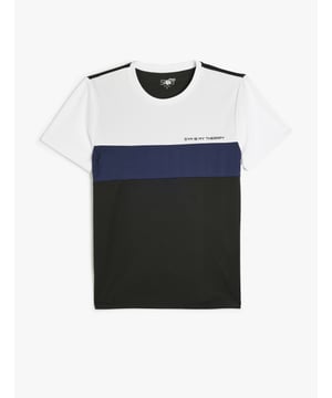 gefragmenteerd Waterbasis afdruk Slogan/Tekst Recht Basis zonder zak Normale lengte Korte mouw Ronde kraag Tshirt