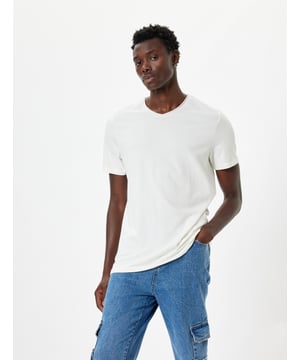 -Regular -Basic -Ohne Tasche -Normale Länge -Kurzärmelig -Rundhalsausschnitt -T-shirt