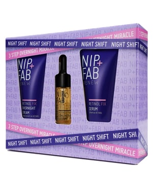 Transform your skincare routine with the Nip + Fab Night Shift Deluxe Trio, featuring three luxurious products designed to rejuvenate your skin. This set includes the Retinol Fix Concentrate, a fast-absorbing serum for all skin types, the Retinol Fix Serum for hydration, and the Retinol Fix Overnight Cream, a lightweight moisturizer. Ideal for both seasoned retinol users and beginners, this trio helps build your retinol routine for maximum results. Enjoy a radiant complexion while protecting your skin with SPF the next morning.