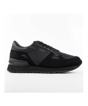 Basket Guess Tresa Homme Noir Synthétique. Authentique Chaussure de la marque Guess - design streetwear/sportswear de Guess - Guess pour Homme fashion, parfait pour la vie de tous les jours - Basket Guess de couleur Noir s'associe parfaitement avec le reste de votre dressing - matiere Synthétique confortable -  Lacets classic - Tresa - Synthétique