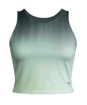 The Puma Studio Ombre Women’s Green Crop Top combines sleek style with performance comfort. Featuring an eye-catching ombre design and lightweight fabric, it’s perfect for yoga, training, or casual wear.
Key Features
Material:

Soft, breathable fabric with moisture-wicking properties.

Design: 

Green ombre finish with subtle Puma branding.

Fit: 

Cropped athletic cut for a flattering silhouette.

Comfort: 

Lightweight stretch fabric ensures ease of movement.

Durability: 

Reinforced stitching for long-lasting use.

Style: 

Modern cropped design suitable for layering or solo wear.

Versatility: 

Ideal for yoga, gym sessions, or everyday athleisure.
