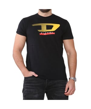 DIESEL Mens T-shirt

100% Cotton
Made in Cambodia
The style features a large 'D' print on the front
Detailed with glossy framis tape over contrasting lettering
Pullover style
Crew neck
Short Sleeve
Ribbed Neck, Hem and Cuffs
Regular Fit
Summer Tees
CARE INSTRUCTIONS Washing Machine wash at 30 °C