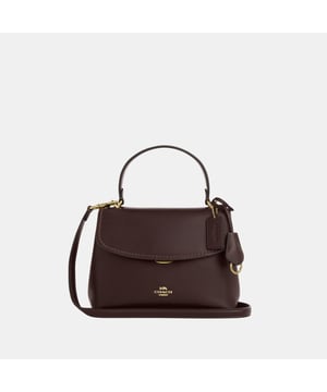 Emory Top Handle in Soft Smooth Leather, Four protective feet at base, Inside zip and multifunction pockets, Outside zip pocket,  Length: 25.50 cm,  Width: 11.00 cm,  Height: 17.50 cm