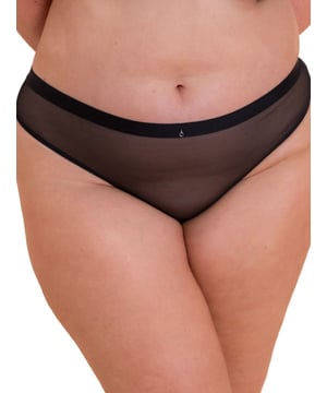 Curvy Kate Lightstyle Brazilian. Mid rise brazilian briefs with a cotton lined gusset, lightweight sheer mesh and a stretch elastic waist. This product is recommended to be washed on a gentle wash cycle.