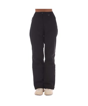 Womens Icepeak Frechen Ski Pants in black.- Zip fly and button fastening.- Zip pockets.- Articulated knee construction.- Adjustable leg bottoms.- Zips at leg bottoms.- The 2-way stretch material increases the freedom of movement.- Slim fit.- 97% Polyester  3% Elastane.- Ref: 654010542OM990