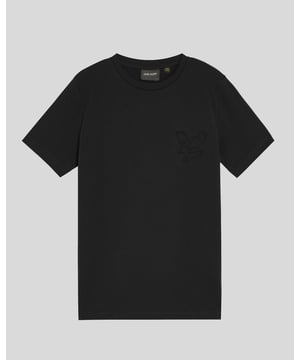 Kinderen krijgen een duurzame stijl met dit T-shirt met reliëf-adelaar. Zachte stof en een klassieke snit maken het een betrouwbare keuze om mee te spelen en dagelijks te dragen. - Comfortabel ontwerp met ronde hals - Gemaakt om te bewegen met versterkte stiksels - Zacht katoen voor dagelijks gebruik