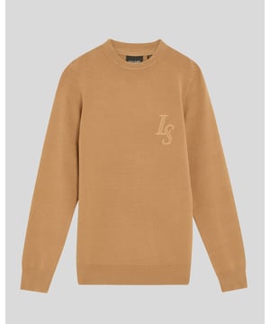 Weicher Baumwollstrickpullover für Komfort und Alltagstauglichkeit. Mit farblich abgestimmtem Monogramm-Detail für dezentes Branding und gerippten Abschlüssen für ein gepflegtes Finish. - Weicher Baumwollstrick - Tonales Monogramm für dezenten Stil - Gerippter Kragen, Bündchen und Saum - Bequeme Passform für aktive Kinder - Liegend trocknen, damit es seine Form behält. Nicht aufhängen.