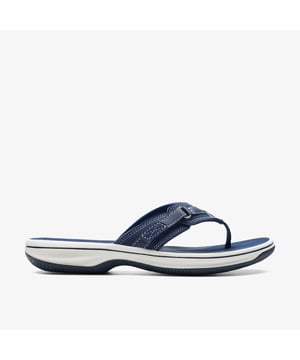 The perfect pair of holiday sandals, Brinkley Sea is our bestselling flip flop design from our Cloudsteppers collection. With a sporty aesthetic, these toe-post sandals feature a playful design on the sock for added interest and an adjustable riptape fastening for a secure fit.  Womens Sandals Womens Flat Sandals