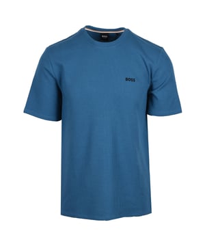 50535891 BOSS WAFFLE T-SHIRT OPEN BLUE