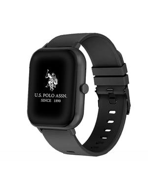Digitale Smartwatch 43x36mm Zwart metalen kast en Full Screen Meerdere functies (Telefoonoproep en berichten, Hartslag, Bloeddruk, Periode herinnering, Sport- en trainingstracker, Slaapinterface, Muziekspeler, Afstandsbediening, Alarm, Timer, Weer, Beweeg- en drinkherinnering) App: Da Fit Zwarte siliconen band met zachte afwerking en RVS gesp. Waterdichtheid: IP67
