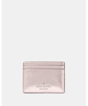 Madison Metallic Small Slim Card Holder, The Madison Metallic Small Slim Card Holder Brings A Little Sparkle To Your Streamlined Carry. Its Slim Profile And Radiant Finish Make It Perfect For Nights Out Or Polished Pairings. A Metallic Card Holder That Shines In Every Setting., 4 Cc Slots, Open Middle Compartment,  Length: 10.00 Cm,  Width: 1.00 Cm,  Height: 8.00 Cm