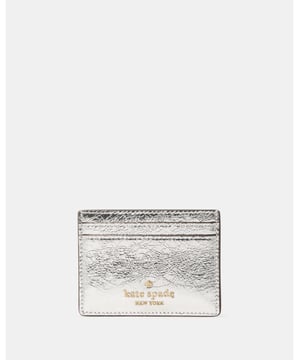 Madison Metallic Small Slim Card Holder, The Madison Metallic Small Slim Card Holder Brings A Little Sparkle To Your Streamlined Carry. Its Slim Profile And Radiant Finish Make It Perfect For Nights Out Or Polished Pairings. A Metallic Card Holder That Shines In Every Setting., 4 Cc Slots, Open Middle Compartment,  Length: 10.00 Cm,  Width: 1.00 Cm,  Height: 8.00 Cm