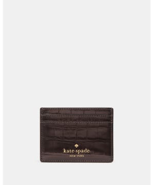Madison Croc Embossed Small Slim Card Holder, Minimalism Gets A Bold Upgrade With The Madison Croc Embossed Small Slim Card Holder. Its Croc Texture Adds A Luxe Edge To Your Everyday Carry, While The Slim Silhouette Keeps Things Sleek And Streamlined. A Refined Card Case That’S Made To Stand Out., 4 Cc Slots, Open Middle Compartment,  Length: 10.00 Cm,  Width: 1.00 Cm,  Height: 8.00 Cm