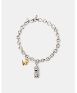 Snoopy Charm Bracelet, Inner Circumference: 7.25", 1.5" Extension,  Height: 18.00 Cm