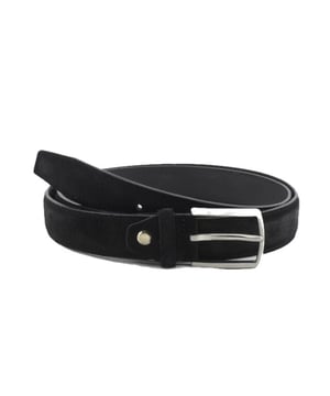 

     Artikel 2356 in kleur 01-Zwart Suede is een prachtige zwarte riem, voor heren, van het merk Alpelle. De voering is leer. 
    
    