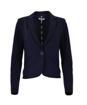 
ZIZO DOLCA BLAZER-NAVY 
60% VISCOSE, 35% POLYAMIDE, 5% ELASTAAN 
BLAZER 
REVERSKRAAG 
1 KNOOPSSLUITING 
SCHOUDERVULLING 
FAKE BORSTZAKJE 
LANGE MOUWEN MET 4 KNOPEN 
ACHTERZIJDE DEELS ELASTISCHE BOORD 
NAVY 
GEVOERD 
STEVIGE JERSEY KWALITEIT 
VALT NORMAAL VAN MAAT 
PRODUCTCODE: DOLCE NAVY