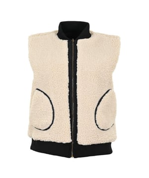 
MAICAZZ PETTY REVERSIBLE BODYWARMER 
100% POLYESTER 
BODYWARMER 
RIBGEWEVEN RONDE KRAAG 
STEEKZAKKEN 
RITSSLUITING 
RIBGEWEVEN BOORD 
ZWART NYLON BUITENZIJDE 
OFF WHITE 
TEDDY ANDERE ZIJDE 
VALT NORMAAL OP MAAT 
PRODUCTCODE: PETTY