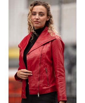 Ashwood Leather, Made exclusively from British hides,100% genuine leather.Embrace timeless elegance with the 'Isabella' Ladies Leather Wide Collar Biker Jacket. Designed to provide both comfort and style, this luxurious leather jacket is an essential piece for the modern woman's wardrobe.Crafted from premium, butter-soft leather, the Universal jacket's quality is palpable to the touch. Its subtle sheen perfectly complements the finely contoured stitching and sleek panelling, celebrating the feminine silhouette by highlighting your natural curves.The wide fashion collar adds a touch of contemporary flair to this classic design, giving it an alluring edge that easily transitions from day to night. Whether paired with casual jeans for a weekend outing or dressed up with a chic skirt for an evening affair, this jacket provides an effortlessly stylish look.Function meets fashion with the inclusion of two front zip pockets, offering convenient storage without compromising on style. The side zip fastening ensures a perfect fit, allowing you to personalize the jacket's look and feel.Inside, a soft fabric lining caresses your skin, adding to the jacket's overall comfort and wearability. Cut in a regular fit, it offers room for movement without losing its shapely appeal.