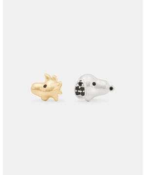 Snoopy Asymmetrical Studs, When You Wake Up Late But Need To Feel Put Together: Earrings. When Your Outfit Needs The Perfect Finishing Touch: Earrings. When A Bad Hair Day Requires A Messy Bun: Earrings. You'll Wear This Pair A Lot Is What We're Saying.,  Width: 1.00 Cm,  Height: 1.00 Cm