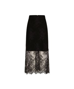 
De Jdenty rok van MORGAN DE TOI is een rok met een hoge taille, A-lijn uitsnijding, ritssluiting aan de achterkant en een kanten onderrand met geschulpte details. Deze rok heeft een maxi model en is voorzien van gemetalliseerd draad. Dit item is uitgevoerd in de kleur Black.<br /><br />De stof is gemaakt van Polyamide en elastaan.