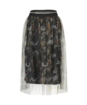 
Deze Jane Lushka Xena skirt kan zowel casual als chic en trendy. Draag de rok met een wollen trui  en een paar boots of bv de Corine blouse en een paar hakken.

  
 * Tailleband elastiek 
 * Midi lengte 
 * Camo print  Kleur: army

 Maatvoering: normale pasvorm

 Materiaal: