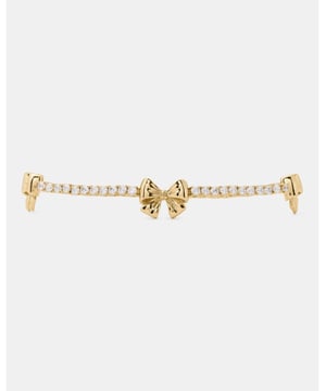 Bling And Bows Bow Tennis Bracelet, Inner Circumference: 7.25",  Height: 18.00 Cm