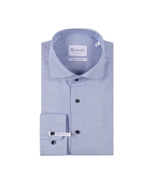 
<p>Pied-de-poule overhemd met donkere knopen en extra lange mouwen van Michaelis. Het overhemd bestaat voor 100% uit comfortabel strijkvrij katoen en heeft een cutaway kraag. Dit shirt kun je overal bij dragen. Bijvoorbeeld boven een jeans of in combinatie met een colbert of (effen) lichte trui. <br></p>
<ul>
<li>Getailleerde pasvorm</li>
<li>100% katoen</li>
<li>Strijkvrij</li>
<li>Extra lange mouwen</li>
</ul>