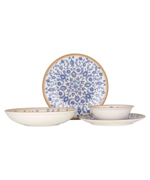 
Voeg een zijdezacht tintje toe aan uw keuken en leven met onze unieke collecties. Rinart porselein streeft ernaar om de traditie van het verleden duurzamer te maken met de moderne ontwerpen van de toekomst. Om dit doel te bereiken komen alleen de beste materialen uit de handen van bekwame ambachtslieden tot leven en raken ze de levens van gewone mensen die verhalen delen rond de tafel.Deze set bevat:- 6 dinerborden 27 cm- 6 dessertborden 23 cm- 6 diepborden 25 cm(1200cc)- 6 kommetjes 16 cm (400 cc)Specificaties:- Magnetronbestendig: Dankzij onze duurzame grondstoffen en uitgebreide R&D-inspanningen; kunnen onze producten veilig in de magnetron worden gebruikt.- Vaatwasmachinebestendig: Alle producten van Rinart zijn vaatwasmachinebestendig. Je hoeft je nooit zorgen te maken over het in de vaatwasser zetten van de vaat.- Thermische schokbestendig: onze producten zijn duurzaam tegen plotselinge temperatuurschommelingen en onder extreme temperatuuromstandigheden in de keuken met een hard glazuuroppervlak en hoogwaardige grondstoffen.- Glazuurbeschermend: Krassen zijn een veelvoorkomend probleem als het om porseleinen serviesgoed gaat. Rinart biedt een hoge duurzaamheid tegen krassen.- Edge Chip Garantie: Het volledige Rinart-productassortiment is uitgerust met een hoge chipweerstand. Dit beschermt ze tegen schokken.Materiaal: PorseleinKleur: Multicolour
