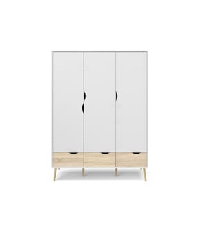 
Productkenmerken:Structuur van spaanplaat.Onderstel van massief hout.3 deuren en 3 lades.2/3 garderobe met metalen roede en een legplank.1/3 linnenkast met 3 legplanken waarvan 2 in hoogte verstelbaar.Metalen geleiders met kogellagers.Metalen scharnieren.Productafmetingen: Lengte 147,2 cm x Breedte 58,1 cm x Hoogte 200,1 cm Nettogewicht: 104 kg.Afmetingen pakket:Pakket nr. 1: Lengte 159,7 cm x Diepte 65,1 cm x Hoogte 11,3 cm.Pakket nr. 2: Lengte 189,8 cm x Diepte 65,1 cm x Hoogte 7,4 cm.Pakket nr. 3: x Diepte 55,2 cm x Hoogte 9,9 cm.Totaal brutogewicht: 111,3 kg. Merk: CaliCosy Kleur: White