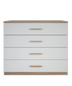 
Met zijn mix van natuurlijke kleuren brengt de Commode 4 Lades Decor Hout en Wit L100 cm - Selena zachtheid en elegantie in de kamer. Deze commode met strakke lijnen biedt optimale opbergruimte dankzij zijn 4 grote lades. Om een harmonieuze sfeer te creëren met een Scandinavisch tintje, ontdek de andere meubels uit de "Selena" collectie. Een strakke natuurlijke stijl benadrukt door zijn fijne houtkleurige handgrepen. Productkenmerken: Spaanplaat van 15 mm / Bovenkant van 22 mm. 4 Ruime opberglades - L 94 x H 11 x D 37 cm. Handgreep van imitatiehout. Panelen bedekt met een papierdecor van geborsteld eikenhout en mat wit. Gemaakt in Frankrijk. Productafmetingen: Lengte 100 cm x Hoogte 84,7 cm x Diepte 41,6 cm - Netto gewicht: 36,94 kg Afmetingen pakket: Pakket nr. 1: Lengte 108,7 cm x Hoogte 15,5 cm x Diepte 44,6 cm - Bruto gewicht: 37 kg Merk: CaliCosy Kleur: Wooden Effect