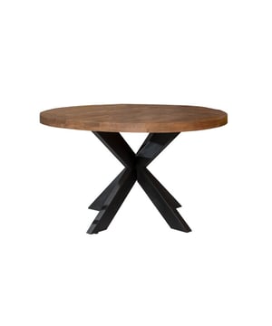 
Op zoek naar een eyecatcher voor je eetkamer die zowel stijlvol als functioneel is? De Livingfurn Eetkamertafel Sturdy Round is de perfecte keuze! Met zijn royale diameter van 120 cm biedt deze ronde tafel voldoende ruimte voor gezellige diners met familie en vrienden. Het unieke design combineert de warme, natuurlijke uitstraling van mangohout met de robuuste elegantie van gecoat staal, wat zorgt voor een tijdloze industriële look.Deze eetkamertafel is niet alleen een lust voor het oog, maar ook een duurzame aanwinst voor je interieur. Het massieve mangohouten tafelblad is milieuvriendelijk en straalt karakter uit, terwijl het stevige stalen onderstel garant staat voor stabiliteit en een lange levensduur. De neutrale kleurstelling in naturel en bruin maakt de tafel bovendien ontzettend veelzijdig en makkelijk te combineren met diverse interieurstijlen en stoelen. Ideaal voor 4 personen, maar door de ronde vorm voelt het altijd ruimtelijk aan.Hoogte78 cmDiameter120 cmMateriaalMangohout / Gecoat staalKleurNaturel / BruinTafelblad MateriaalMangohoutOnderstel MateriaalGecoat staal / MetaalVormRondStijlIndustrieelGeschikt voor4 personenDuurzaamheid houtJaMilieuvriendelijke keuzeJaVorm tafelbladRondMateriaal (categorie)HoutHoogte (categorie)78 cmWoonstijlIndustrieelKleur (categorie)Naturel