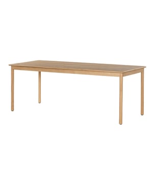 
Maak kennis met de Livingfurn Eetkamertafel Tobago, een stijlvolle en functionele aanwinst voor elke eetkamer. Met zijn royale afmetingen van 220 cm lengte, 90 cm breedte en 76 cm hoogte, biedt deze tafel voldoende ruimte voor grotere groepen. Ideaal voor gezellige diners met familie en vrienden, of voor een uitgebreide lunch op zondag. De tafel combineert afgeronde vormen met strakke lijnen, wat resulteert in een moderne en verfijnde uitstraling die naadloos aansluit bij diverse interieurstijlen.De Tobago eettafel is vervaardigd uit hoogwaardig eikenfineer met een duurzame, gelakte afwerking in een natuurlijke houtkleur. Dit zorgt niet alleen voor een tijdloze look, maar maakt de tafel ook bijzonder onderhoudsvriendelijk. Of je nu een modern, Scandinavisch of klassiek interieur hebt, deze rechthoekige tafel voegt een vleugje elegantie toe aan je eetruimte. De stevige constructie garandeert jarenlang plezier en is ontworpen om intensief dagelijks gebruik te weerstaan.MerkLivingfurnCollectieTobagoAfmetingen220 cm x 90 cm x 76 cmLengte220 cmBreedte90 cmHoogte76 cmMateriaalEikenfineerKleurNatuurlijk houtAfwerkingGelaktVormRechthoekigVorm tafelbladRechthoekWoonstijlModernGewicht65 kgAantal pakketten1