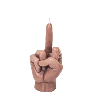 
IT’S JUST A FINGER – Looking for a unique decoration for your home? How about this candle in the shape of a middle finger from Housevitamin! With dimensions of 10x9x17 cm and an impressive weight of 310 grams, this is a true eye-catcher. Let this candle say ‘F#ck You’ or simply use it as a funny addition to your interior. The choice is yours! Key Features:- Unscented- 310 grams- Size: 10x9x17 cm Styling tip: Give this “F#ck You” candle as a gift to people who love a touch of humor and a cheeky twist! Merk: Candle -Middle Finger - Wax - Taupe - 310gram -10x9x17cm