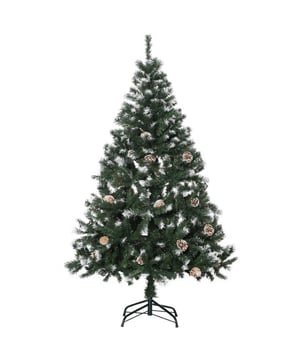 
Heb je er vaak aan gedacht om een kerstboom te kopen, maar leken de kunstmatige modellen te onrealistisch? Dan ben je hier aan het juiste adres! De kunstmatige kerstboom van HOMCOM straalt de schoonheid uit van een echte boom, met besneeuwde takken en decoratieve kegels. De stabiele metalen structuur van de kerstboom is eenvoudig op te zetten en af te breken. Aarzel niet langer en breng feestelijke magie in huis!Omschrijving:· 150 cm hoge kerstboom met zeer realistische uitstraling· De 676 takken en 41 Dennenappels geven de kerstboom een natuurlijke en originele uitstraling· Met takken waarvan de toppen wit zijn geverfd om een besneeuwde uitstraling te simuleren en een winterse, kerstachtige sfeer te creëren· De takken kunnen gemakkelijk worden geopend om de boom een natuurlijker en vollere vorm te geven· De standaard van de kerstboom is afneembaar en inklapbaar voor eenvoudige opslag· De bovenste takken zijn brandwerend voor extra veiligheid· Alleen geschikt voor binnengebruik, niet voor buitengebruik· Opmerking: Om een realistischere uitstraling te krijgen, spreidt u alle toppen afzonderlijk uit, dit duurt ongeveer 15-25 minutenTechnische specificaties:· Kleur: Groen+Wit· Materiaal: Kunststof, Staal· Afmetingen: Ø85x150H cm· Aantal takken: 676· Aantal Dennenappels : 41 - Afmeting: 150 cm - Kleur: Groen - Materiaal: Kunststof