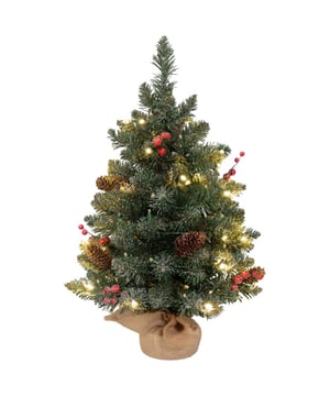 
Kerstmis moeiteloos, voor altijd. Deze HOMCOM kerstboom is een onderhoudsvrije must-have voor de aankomende feestdagen. Gemaakt van brandvertragend plastic, zorgt de kerstboom voor veiligheid in uw huis. Eenvoudig op te zetten, dankzij het voorgevormde ontwerp. Met geïntegreerde lichten – voeg gewoon uw eigen decoratie en naar keuze een ster of engel toe. Inclusief standaard voor stabiele en evenwichtige feestdagen.Omschrijving:· 50 LED-lampjes met 6-uurstimer verbruiken weinig energie en zijn koel bij aanraking· Versierd met rode bessen en dennenappels· Sneeuwbedekte uiteinden voor een extra winterse look· 0,6 m hoge kerstboom geschikt voor bureau, vloer of plank· Brandvertragende takken: vatten geen vlam. Niet in de buurt van open vuur plaatsen voor veiligheid· Cementbasis omwikkeld met linnen voor een stabiele stand· Alleen voor gebruik binnenshuis· Geen montage vereistTechnische specificaties:· Boomkleur: Groen· Lichtkleur: Warm wit· Materialen: Kunststof, Metaal, Linnen, Cement· Totale afmetingen: Ø35 x 60H cm. Kabel: 0,3 m· Voetgrootte: Ø11 x 4H cm· Aantal toppen: 86. Aantal lichten: 50· Ingang: 1,5V· Opmerking: Het duurt ongeveer 5 minuten om alle afzonderlijke toppen uit te spreiden voor een volledig uiterlijk - Afmeting: 60 cm - Kleur: Groen - Materiaal: Metaal