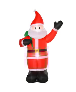 
Word de ster van jouw buurt met deze indrukwekkende, 2,40 meter hoge Kerstdecoratie van HOMCOM met een garantie op goed humeur! De ingebouwde, witte LED-verlichting van de Kerstdecoratie zorgt voor een uitnodigende, betoverende gloed die jouw tuin in een contemplatieve stemming brengt. Jong en oud zullen stoppen en zich niet kunnen weerhouden om besmet te raken met de vrolijke Kerstsfeer!.Omschrijving:· Klassiek, vrolijk Kerstmanontwerp dat iedereen geweldig zal vinden· Twee ingebouwde LEDs die 's nachts een warm, uitnodigend licht uitstralen· Blaast automatisch op wanneer de Kerstfiguur op het stroom wordt aangesloten. Loopt ook snel leeg· Weerbestendig polyester van de Kerstdecoratie, veilig voor gebruik buitenshuis· De Kerstfiguur wordt geleverd met alle benodigde accessoiresTechnische specificaties:· Kleur: Rood● Totale afmetingen: 140L x 100B x 240H cm· Materiaal: Polyester· Ingangsspanning: 100-240 V / 50 Hz· Uitgangsspanning: 12 V DC / 1,5 A· Blaasmotor: 18 W / 1500 mA· Lengte van het stroomkabel: 3 m· Waterdichtheidsniveau: IP44· LET OP: Gelieve niet buiten op te stellen bij hevige regen of sneeuw! - Afmeting: 100 cm - Kleur: Rood - Materiaal: polyester