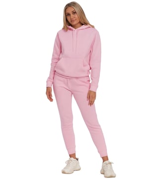 Expertly crafted for both casual outings and relaxed work wear, the Kruze Women’s Tracksuit Set delivers exceptional comfort and effortless versatility. The pullover hoodie with long sleeves offers a timeless, easy-to-style look, while the joggers feature an adjustable drawstring waistband for a perfect fit. Complete with handy side pockets and ribbed ankle cuffs, this set blends practicality with modern flair, making it an ideal choice for any occasion.(KZLS169)