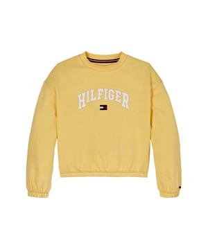 TOMMY HILFIGER YELLOW GIRLS VARSITY SWEATSHIRT