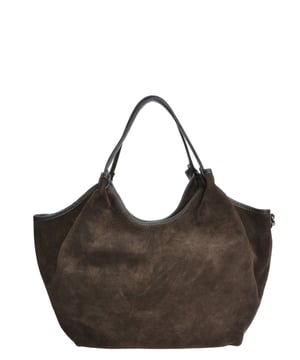 Hobo-Tasche  
100 % Wildleder  
Obere Reißverschlussöffnung  
Abmessungen: 29x42x11 cm  
Griff: 33 cm  
Schultergurt: 120 cm  