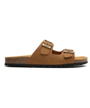 Die V.gan Vegan Mango Comfort Footbed Sandalen vereinen ethische Mode mit alltÃ¤glichem Komfort. Diese hellbraunen Slides verfÃ¼gen Ã¼ber charakteristische V.gan-Markenschnallen und werden in einer zertifizierten veganen Fabrik aus synthetischen Oberteilen und reaktionsfreudigen EVA-Sohlen hergestellt. PETA-zertifiziert und durch nachhaltige, ethische Beschaffungspraktiken produziert, bieten sie unbeschwertes Sommer-Styling. Perfekt fÃ¼r bewusste Verbraucher, die beim Genuss des lÃ¤ssigen Komforts hochwertiger Schuhe keine Kompromisse bei Tragekomfort oder Ã¶kologischen Werten eingehen mÃ¶chten.
