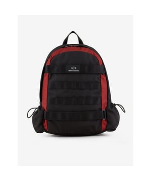 Armani Exchange Backpack in black red.