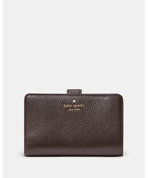 This Medium Wallet Holds All Your Credit Cards, Bills, Loose Change, I.D., Receipts, Tickets…And It Won't Take Up All The Space In Your Bag., Lena Pebbled Leather Medium Compact Bifold Wallet, 9 Credit Card Slots, Id Window, 2 Slip Pockets, 1 Bill Slot, L-Zip Coin Compartment,  Length: 14.00 Cm,  Width: 9.00 Cm,  Height: 14.00 Cm