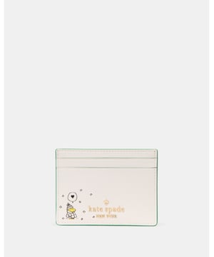 Peanuts X Ksny Small Slim Card Holder, Here's A Place To Stash Concert Tickets, Photographs, Secret Love Notes...Oh, And Credit Cards Of Course., 4 Cc Slots, Open Middle Compartment,  Length: 10.00 Cm,  Width: 1.00 Cm,  Height: 8.00 Cm